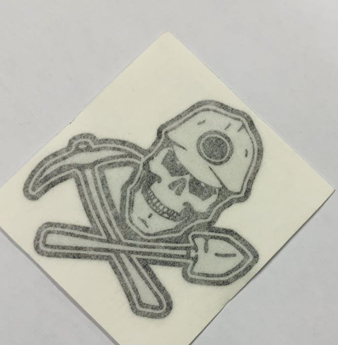 Decal-HH-Skull w/pick and shovel