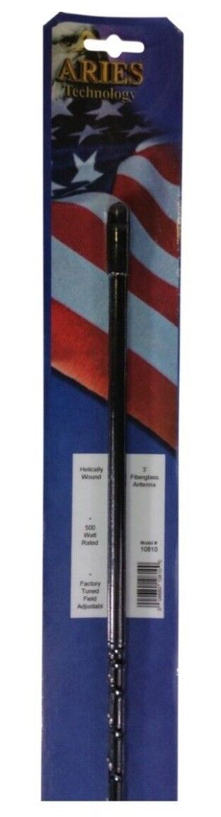 Aries 3' Fiberglass Single Antenna Kit-10813
