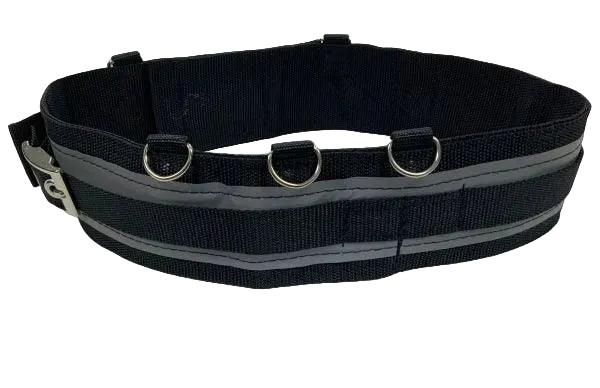3" Black Reflective Utility Mine Belt
