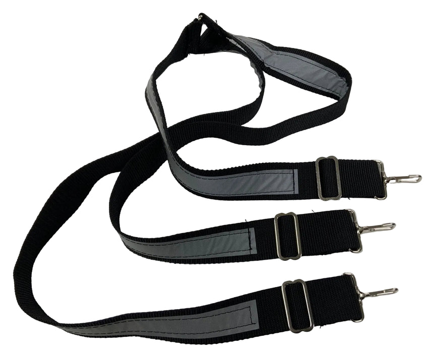 Black Reflective Snap-On Suspenders