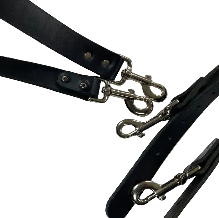 Low Pro 1 1/2" Clip On Leather Suspenders