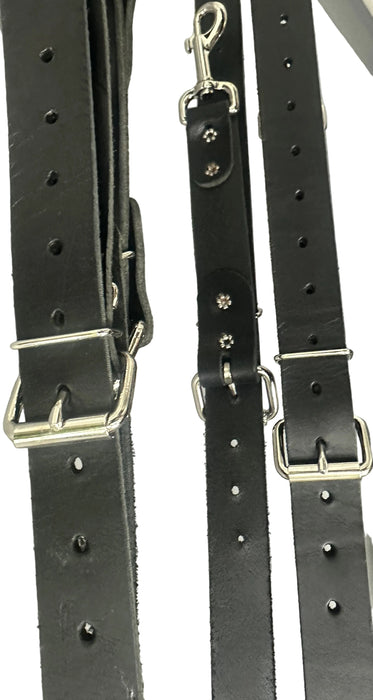 Low Pro 1 1/2" Clip On Leather Suspenders