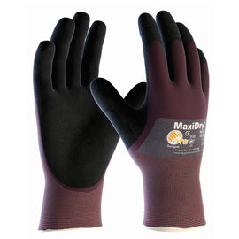 Protective Industrial Products Large MaxiDry® By ATG® Nitrile Palm And Finger And Knuckles Coated Work Gloves With Nylon Liner And Continuous Knit Wrist (12 Pair)