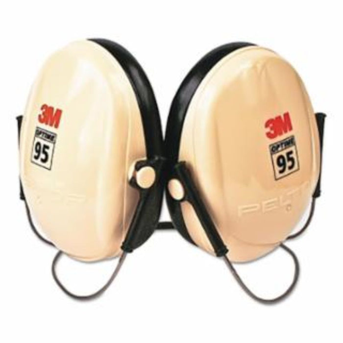 3M PELTOR™ Optime™ 95 Earmuff, 21 dB NRR, White/Black, Behind the Head