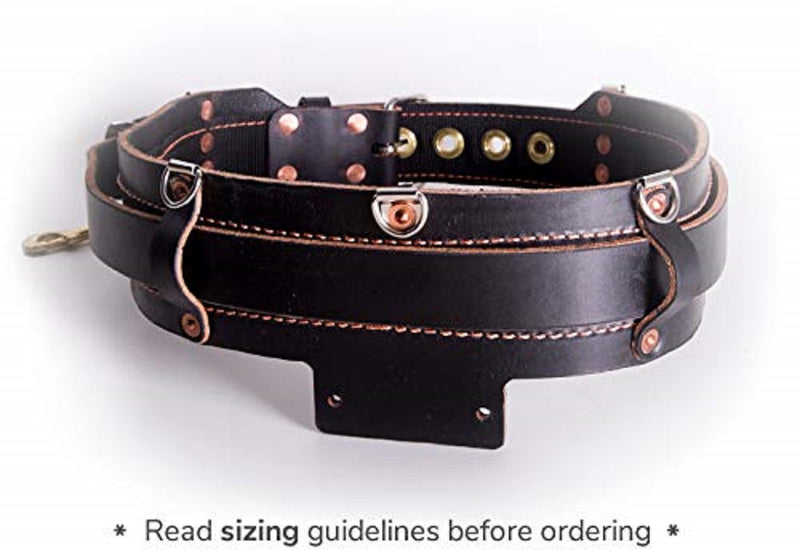Low Pro Leather Mining Work Belt w/Brass OR Nickel Grommets IMPORTANT!! READ SIZING CHART BEFORE ORDERING BELT