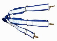 BLUE FULL REFLECTIVE SNAP-ON SUSPENDERS