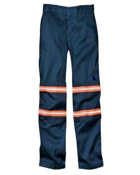 Low Pro Enhanced Visibility Work Pants Navy w/Orange Striping