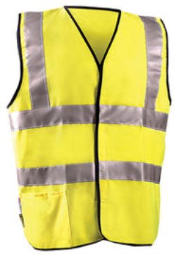 OccuNomix Classic Flame Resistant Cotton Dual Stripe Solid Vest-LUX-SSCFGFR