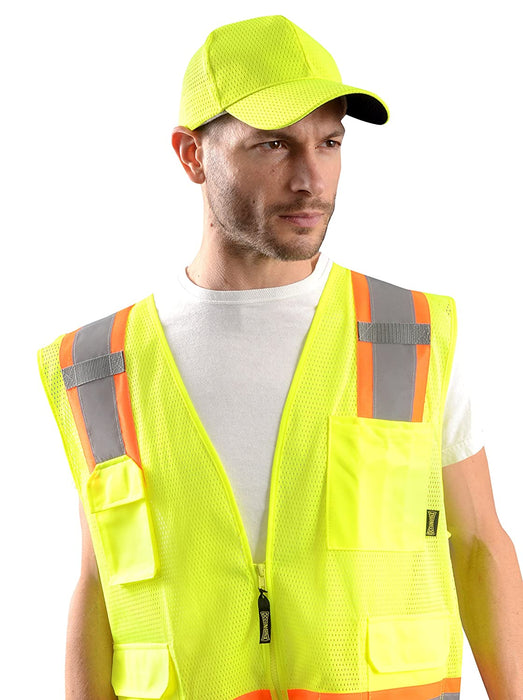 Occunomix Hi-Viz Mesh Cap Occulux Yellow