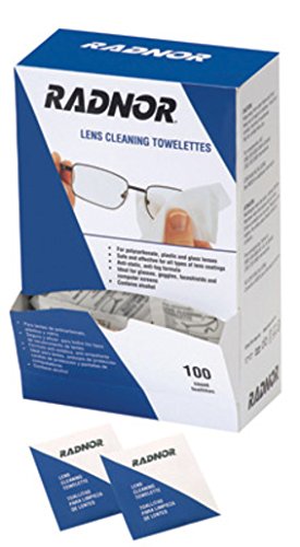 RADNOR® 5" X 8" Pre-Moistened Lens Cleaning Wipes (100 Per Dispenser Box)