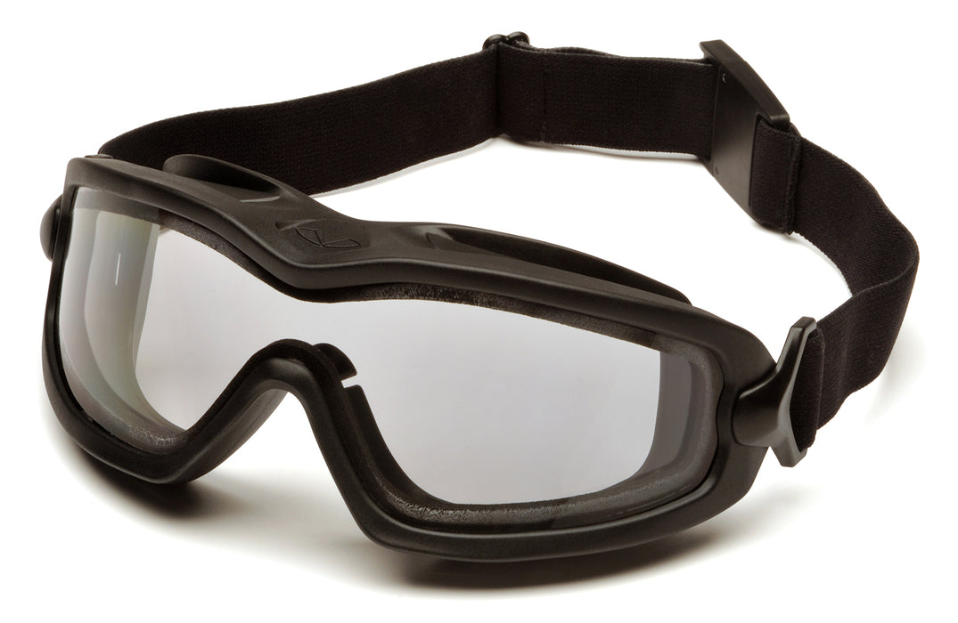 Pyramex V2G-PLUS GB6410SDT Clear H2X Anti-Fog Dual Lens with Black Strap