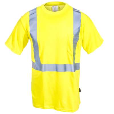 Occunomix Tee shirt, Classic FR Short-Sleeved, Yellow, Class 2, LUX-TP2/FR