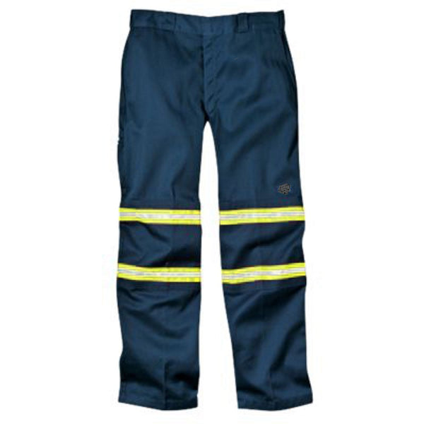 Low Pro Enhanced Visibility Work Pants Navy w/Green Striping